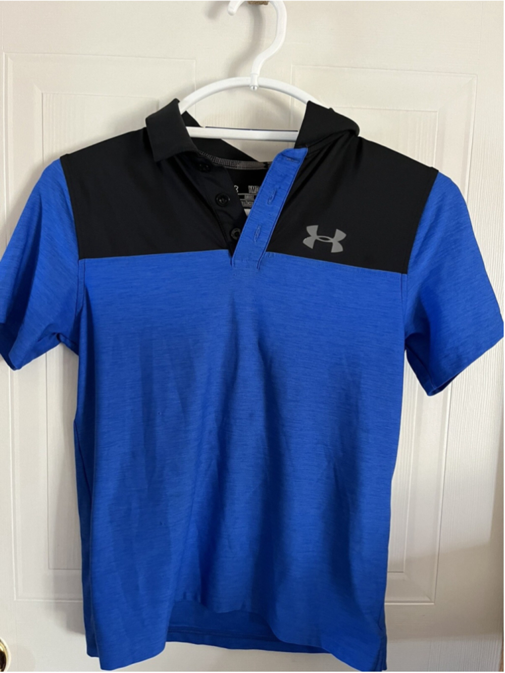 Under Armour Short Sleeve Heat Gear, Polo Shirt, Royal Blue, YOUTH M WITH EXTRA'